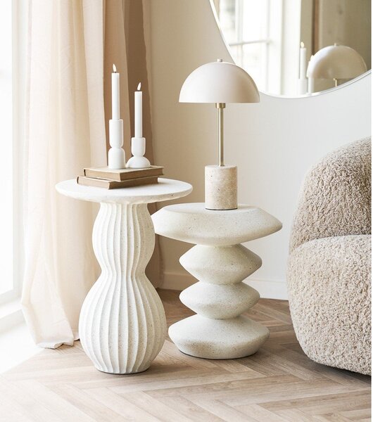 Tavolino rotondo in pietra ø 40 cm Newtown – House Nordic