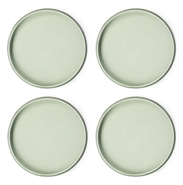 Set di piatti verdi in gres 4 pz ø 22 cm Aura Rondo – Bonami Selection