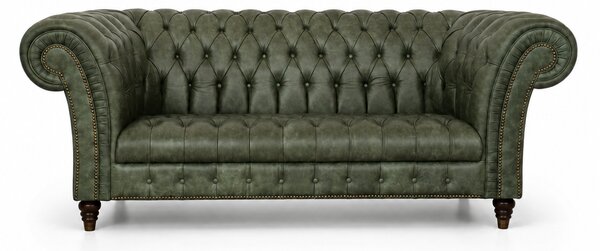 Divano Imperium Chesterfield in Pelle Primo Fiore Premium – Iconico, Finiture di Pregio
