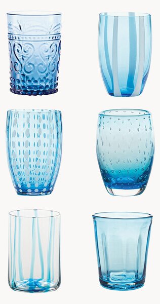 Set di 6 bicchieri fatti a mano Melting Pot