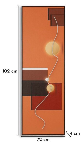 Dipinto stampato con cornice inclusa/dipinto su tela 50x150 cm LED – Mauro Ferretti