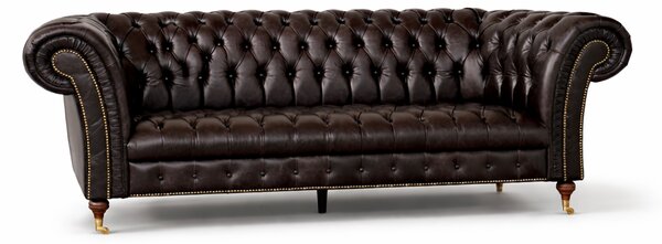 Divano Imperium Chesterfield in Pelle Primo Fiore Premium – Iconico, Finiture di Pregio