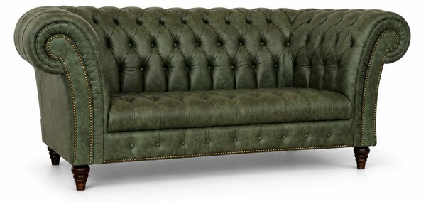 Divano Imperium Chesterfield in Pelle Primo Fiore Premium – Iconico, Finiture di Pregio