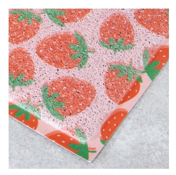 Zerbino in plastica riciclata 40x70 cm Pink Strawberry – Artsy Doormats