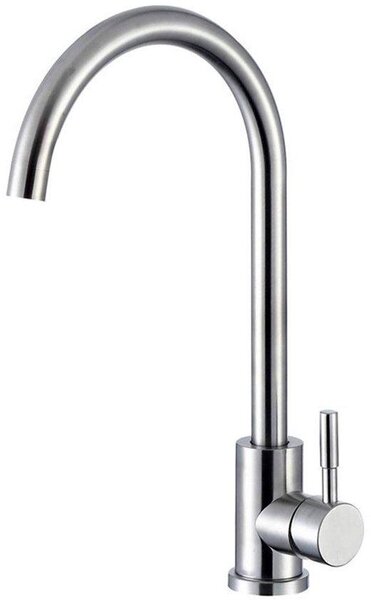 Rubinetto da cucina in acciaio inossidabile, orientabile a 360°, resistente all'alta pressione, opaco