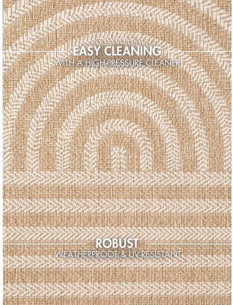 Tappeto da interno/esterno color crema/di colore naturale 160x230 cm Haringey Woodfield – Ted Baker