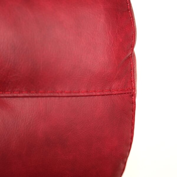 Poltrona Costanza Pelle Fiore Old Rosso Tocai - Relax Elettrico 2 Motori - Girevole con Batteria