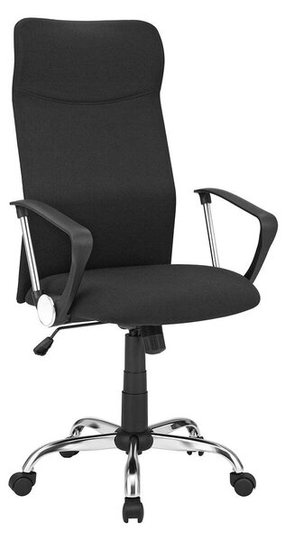 Sedia da ufficio ergonomica, regolabile in altezza, nera, 63 cm