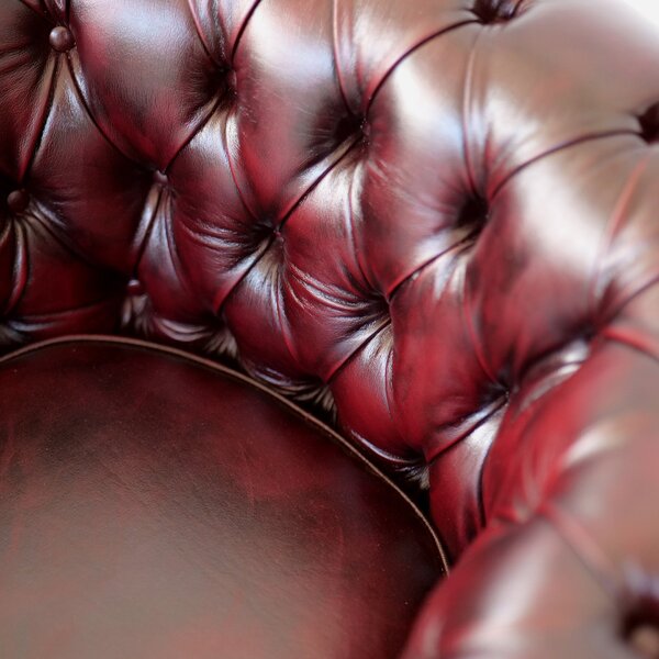 Poltrona Chesterfield Medium Pelle Primo Fiore Premium - Design Iconico
