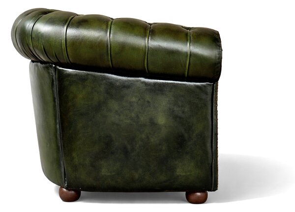 Poltrona Chesterfield Medium Pelle Primo Fiore Premium - Design Iconico