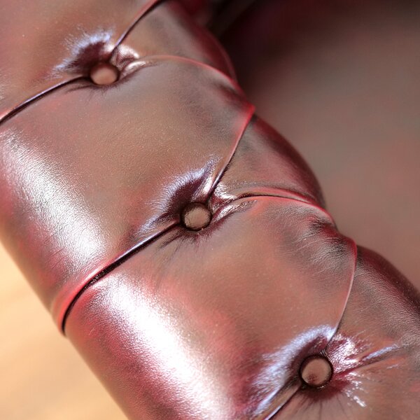 Poltrona Chesterfield Medium Pelle Primo Fiore Premium - Design Iconico