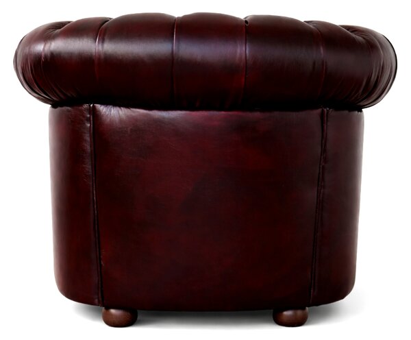 Poltrona Chesterfield Medium Pelle Primo Fiore Premium - Design Iconico