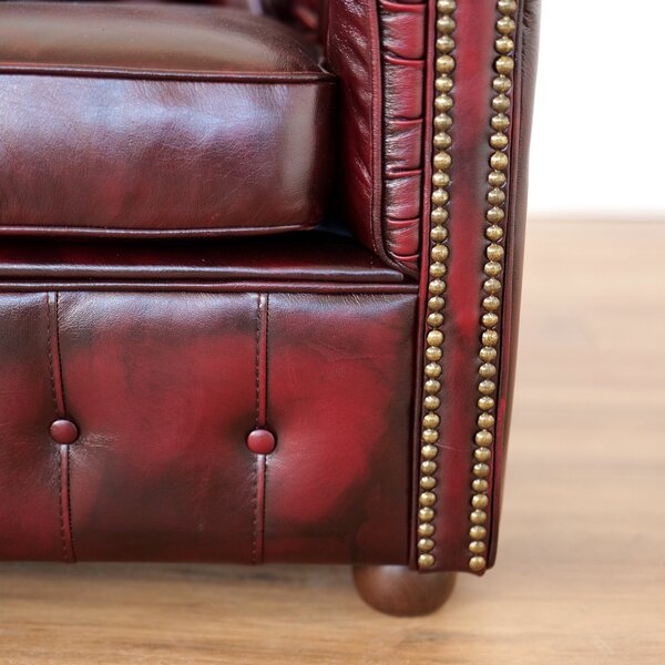 Poltrona Chesterfield Medium Pelle Primo Fiore Premium - Design Iconico