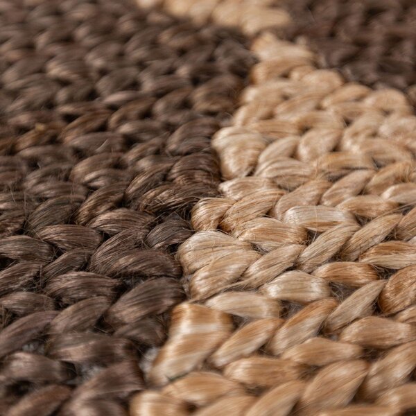 Passatoia marrone/di colore naturale in misto iuta tessuta a mano 80x230 cm Effie Diamond – Flair Rugs
