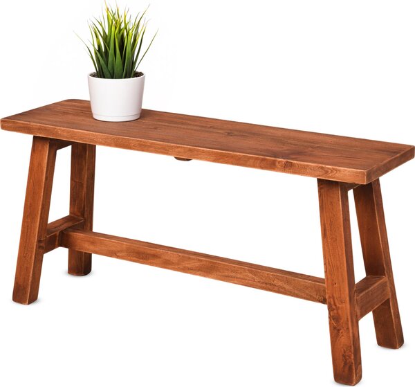 2.03 Panca in mogano massiccio - ca. 90 x 45 x 25 cm - Panca in legno massiccio