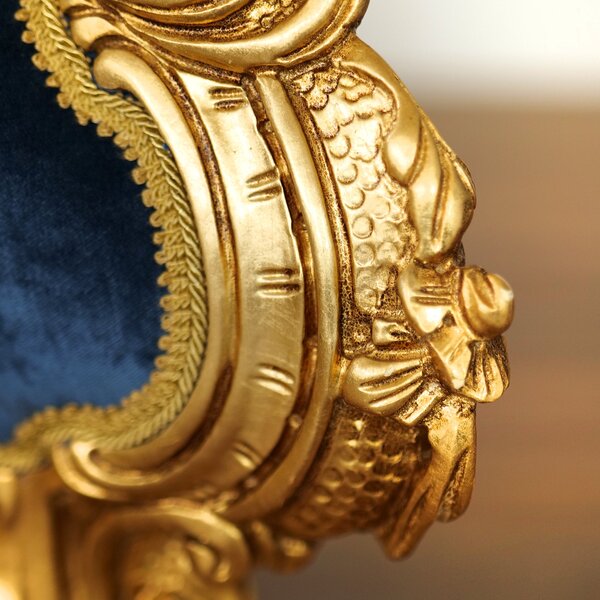 Poltrona Barocca Versailles - Foglia Oro e Velluto – Artigianato Italiano di Lusso