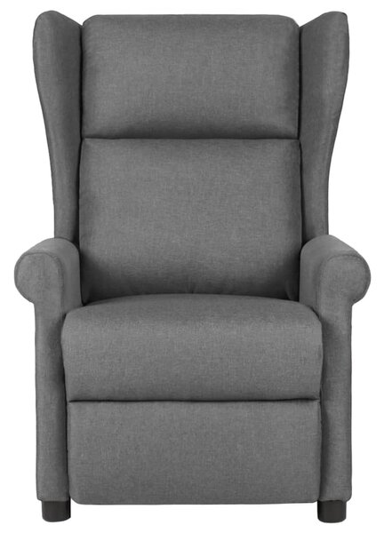Poltrona Reclinabile in Tessuto Grigio Chiaro