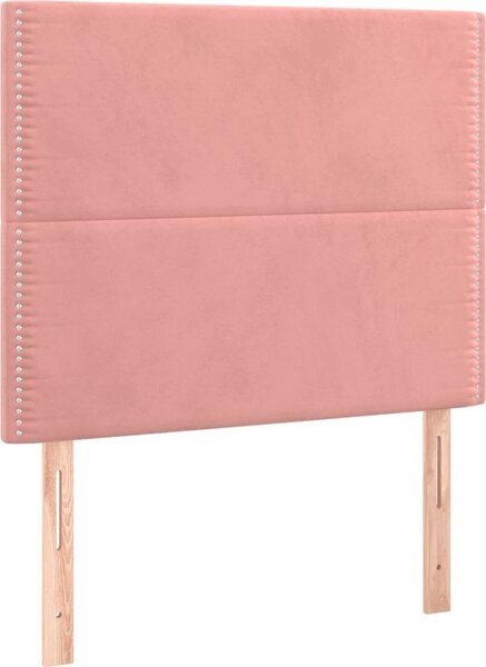 Testiera Rosa 100x5x118/128 cm Velluto