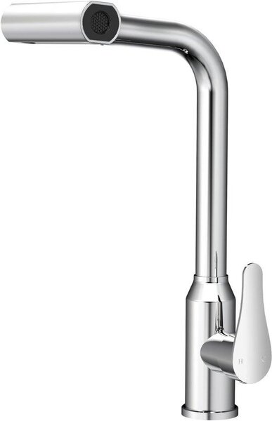 Rubinetto da cucina ad alta pressione in acciaio inossidabile, orientabile a 360°, 4 tipi di getto, estraibile