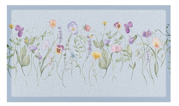 Zerbino in plastica riciclata 40x70 cm Blue Wild Flowers – Artsy Doormats
