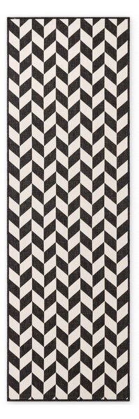 Passatoia da interno ed esterno nera/color crema 80x200 cm Haringey Terrick – Ted Baker