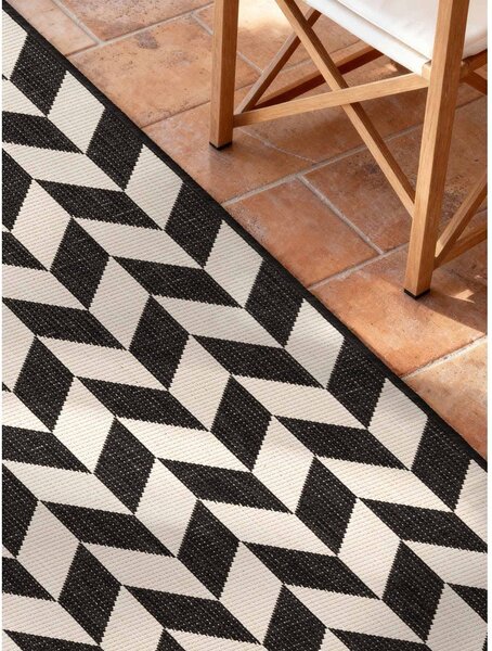 Passatoia da interno ed esterno nera/color crema 80x200 cm Haringey Terrick – Ted Baker