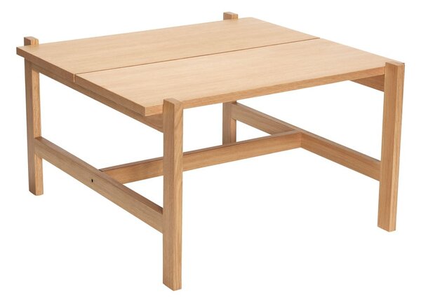 Tavolino con piano in rovere decorato in colore naturale 80x80 cm Dash - Hübsch