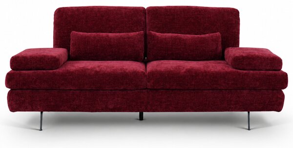 Divano Forma Tessuto Soft Grain Strutturato - Schienali Mobili e Braccioli Mobili