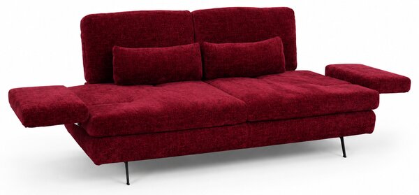 Divano Forma Tessuto Soft Grain Strutturato - Schienali Mobili e Braccioli Mobili