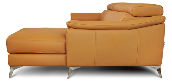 Divano Angolare Flow Relax in Pelle Primo Fiore – Recliner Motorizzato e Chaise Longue , Design Moderno