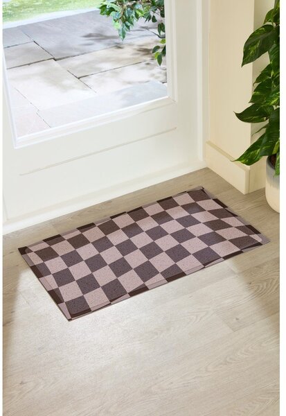 Zerbino in plastica riciclata 40x70 cm Checkerboard – Artsy Doormats