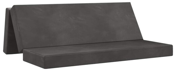 Divano Letto Pieghevole 180 x 67 x 45 cm Grigio Scuro