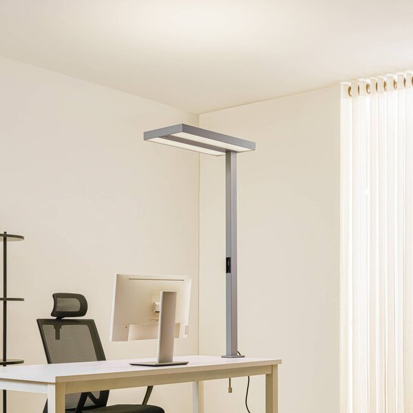 Lampada con morsetto Logan Arcchio, dimmerabile, Alluminio / Grigio / Zincato, Studio / Ufficio, Alluminio, Moderno, Lampada con morsetto