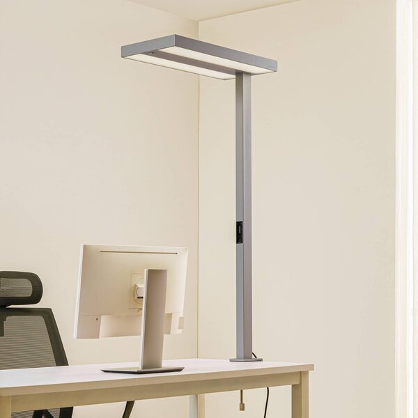 Lampada con morsetto Logan Arcchio, dimmerabile, Alluminio / Grigio / Zincato, Studio / Ufficio, Alluminio, Moderno, Lampada con morsetto