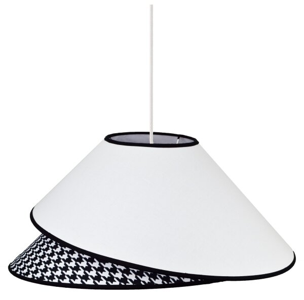Duolla - Lampadario a sospensione con filo COCO 1xE27/40W/230V diametro 50 cm bianco/nero
