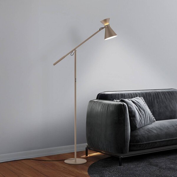 Helestra Lampada da terra a LED LUK, dimmerabile, Marrone / Ruggine, Studio / Ufficio, Alluminio, Lampada LED da terra