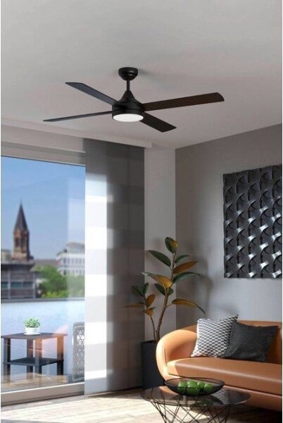 Eglo 35085 - Ventilatore da soffitto LED dimmerabile TRINIDAD LED/20W/230V + TC nero