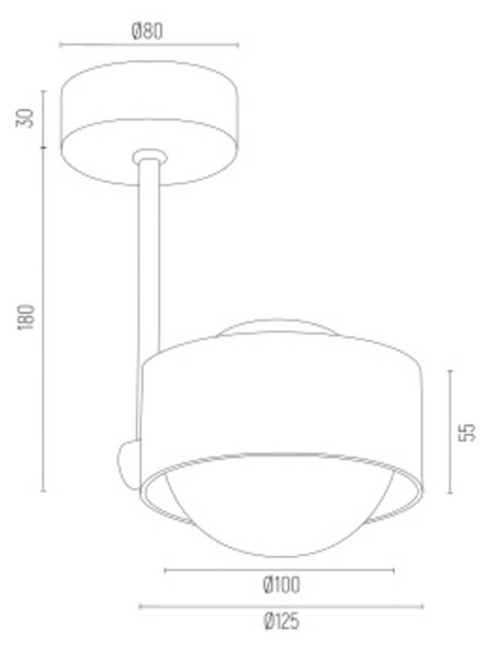 Plafoniera soffitto Mado Argon, dimmerabile, Crema / Ambra, Soggiorno / Sala da pranzo, Metallo, Moderno, Plafoniera