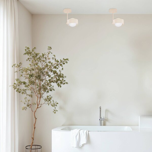 Plafoniera soffitto Mado Argon, dimmerabile, Crema / Ambra, Soggiorno / Sala da pranzo, Metallo, Moderno, Plafoniera