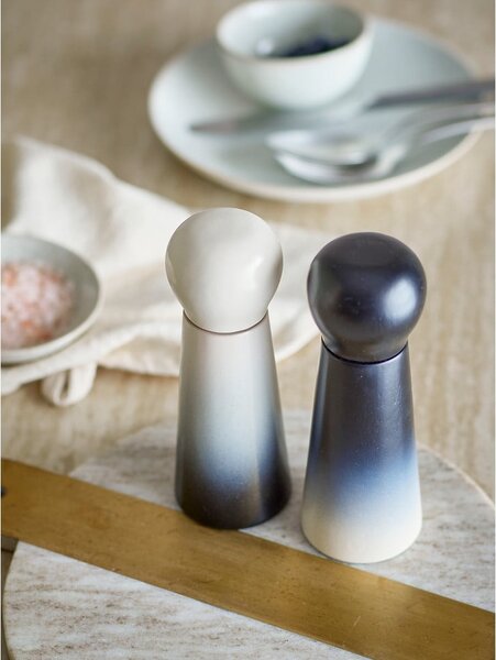 Macinatori da cucina bianchi e blu in legno 2 pz Hyman – Bloomingville