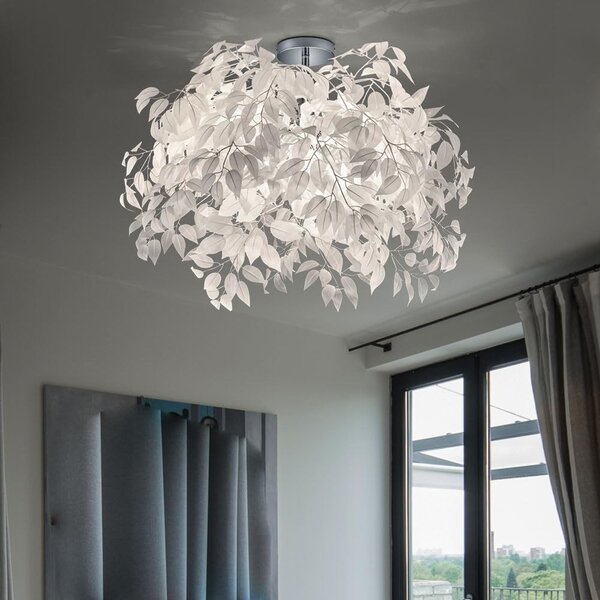 Lampada a sospensione bianca Ciondolo, altezza 73 cm Leavy - Reality