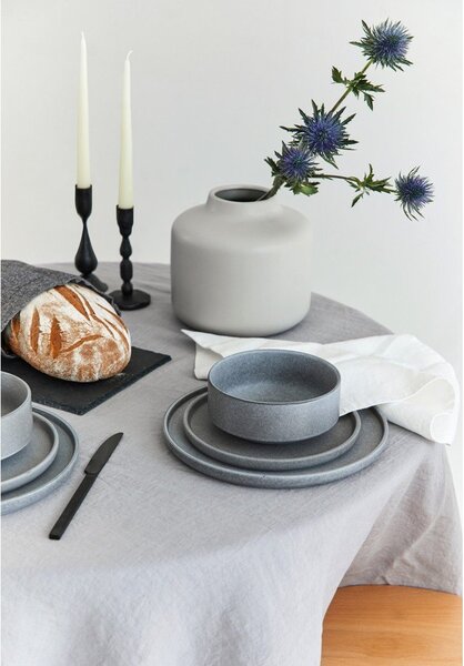 Set di piatti grigi in gres 18 pz Malia - Bonami Selection