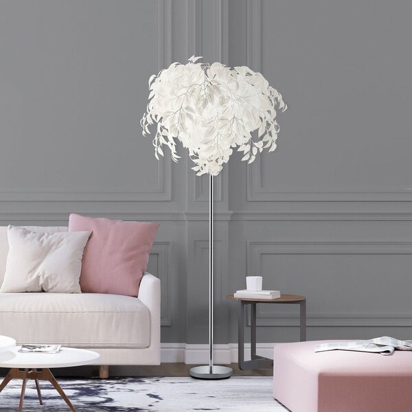 Lampada da terra bianca Leavy, altezza 180 cm - Reality