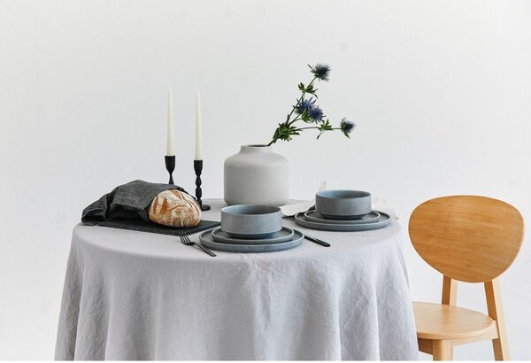 Set di piatti grigi in gres 18 pz Malia - Bonami Selection