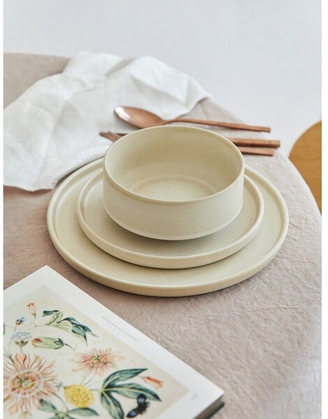 Set di piatti color crema in gres 18 pz Malia - Bonami Selection