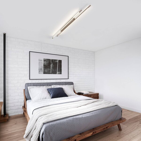 Helestra Plafoniera a LED LEDA, dimmerabile, Marrone / Ruggine, Studio / Ufficio, Alluminio, Plafoniera LED