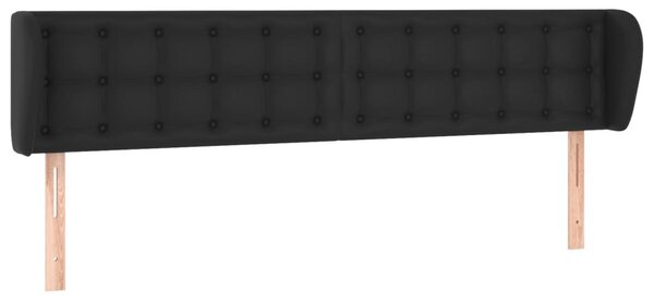 Testiera ad Orecchio Nera 183x23x78/88 cm in Pelle finta