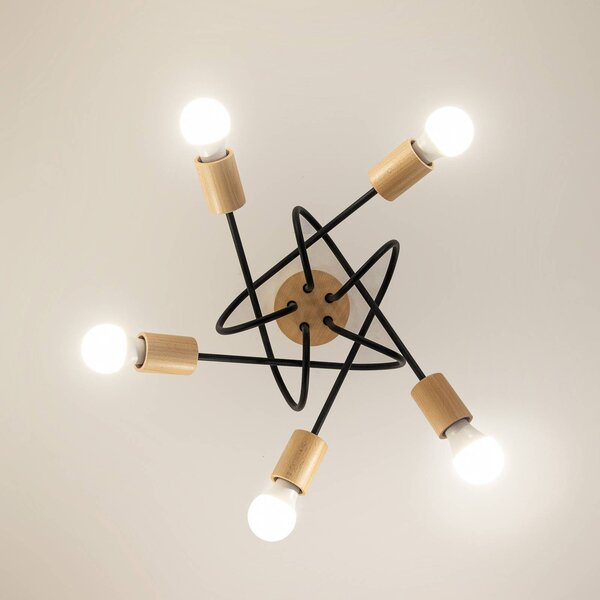 Plafoniera soffitto Oxford HELAM, dimmerabile, Nero, Soggiorno / Sala da pranzo, Metallo, Moderno, Plafoniera