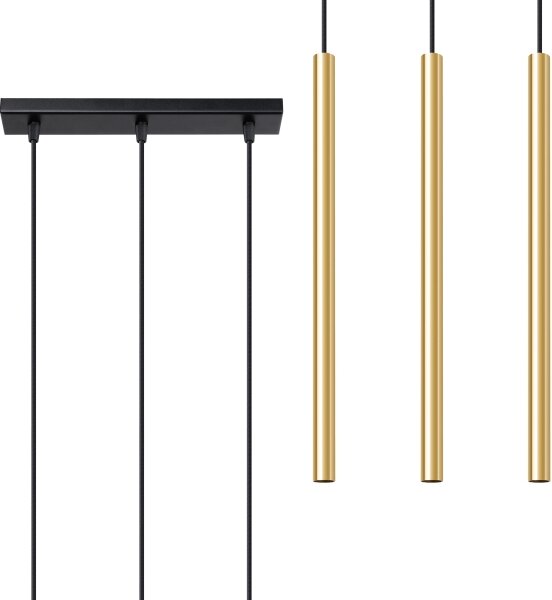 Sollux SL.1196 - Lampadario a sospensione con filo PASTELO 3xG9/8W/230V oro