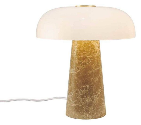 DFTP by Nordlux Lampada da tavolo Glossy, Crema / Ambra, Soggiorno / Sala da pranzo, Pietra, Scandinavo, Lampada da tavolo